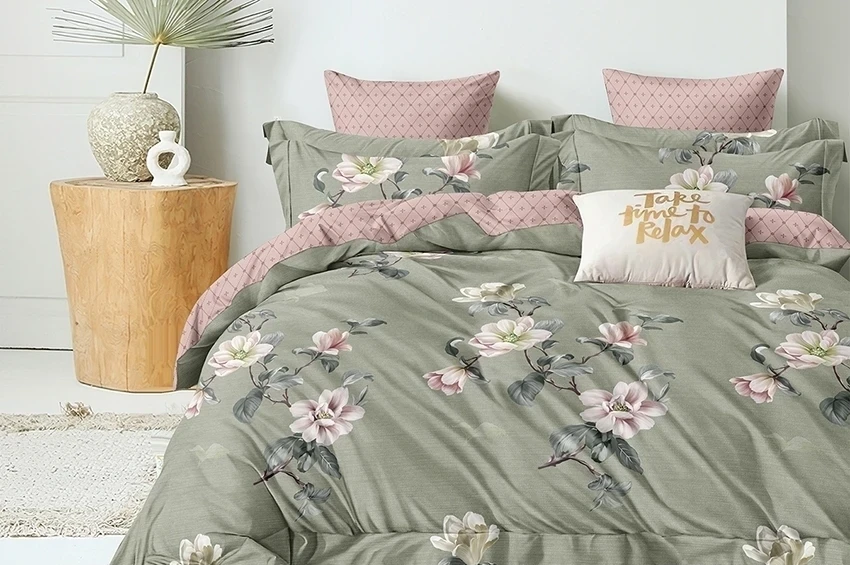 Комплект постельного белья с компаньоном TAG tekstil S510 двуспальный (15573)