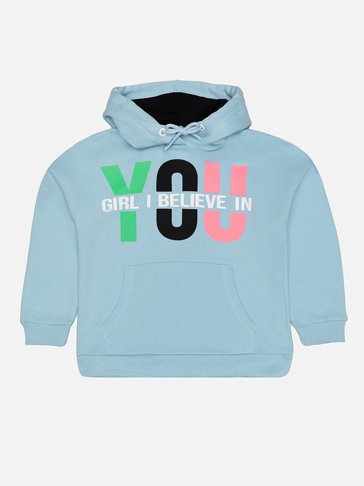Худи для девочки ЦБ-00209723 122 см Голубой (28575570)