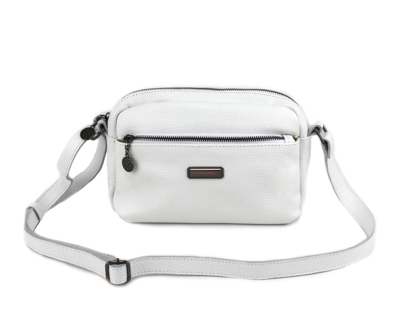 Клатч Borsacomoda 820030 из натуральной кожи Белый