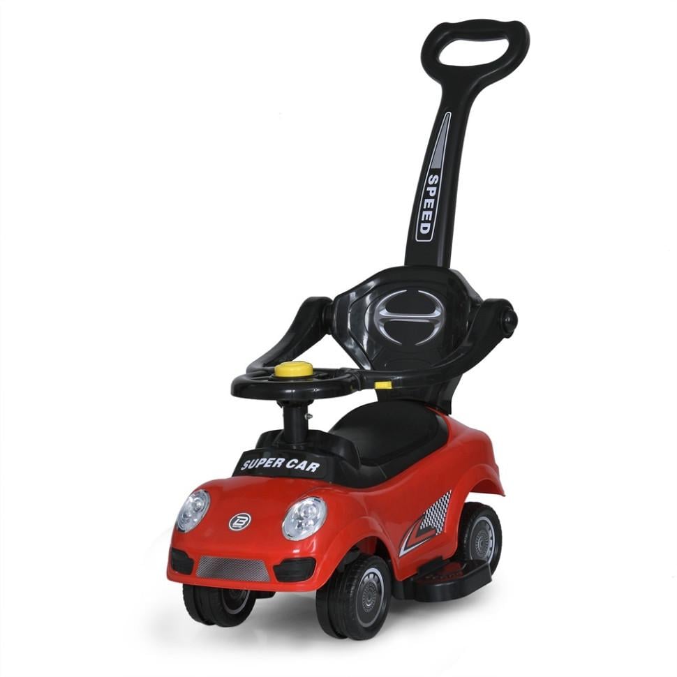 Толокар детские Bambi с родительской ручкой и звуковыми эффектами 64 см Черный (DK-170-K-93)