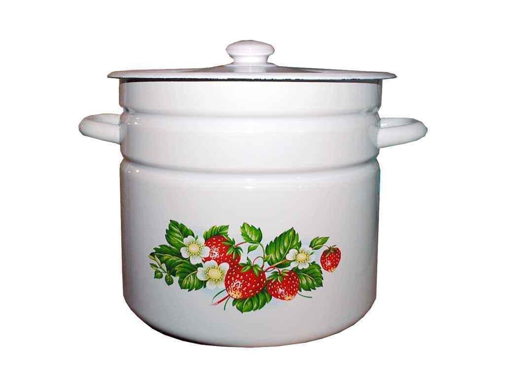 Кастрюля эмалированная Idilia Клубника 12 л (I1624)