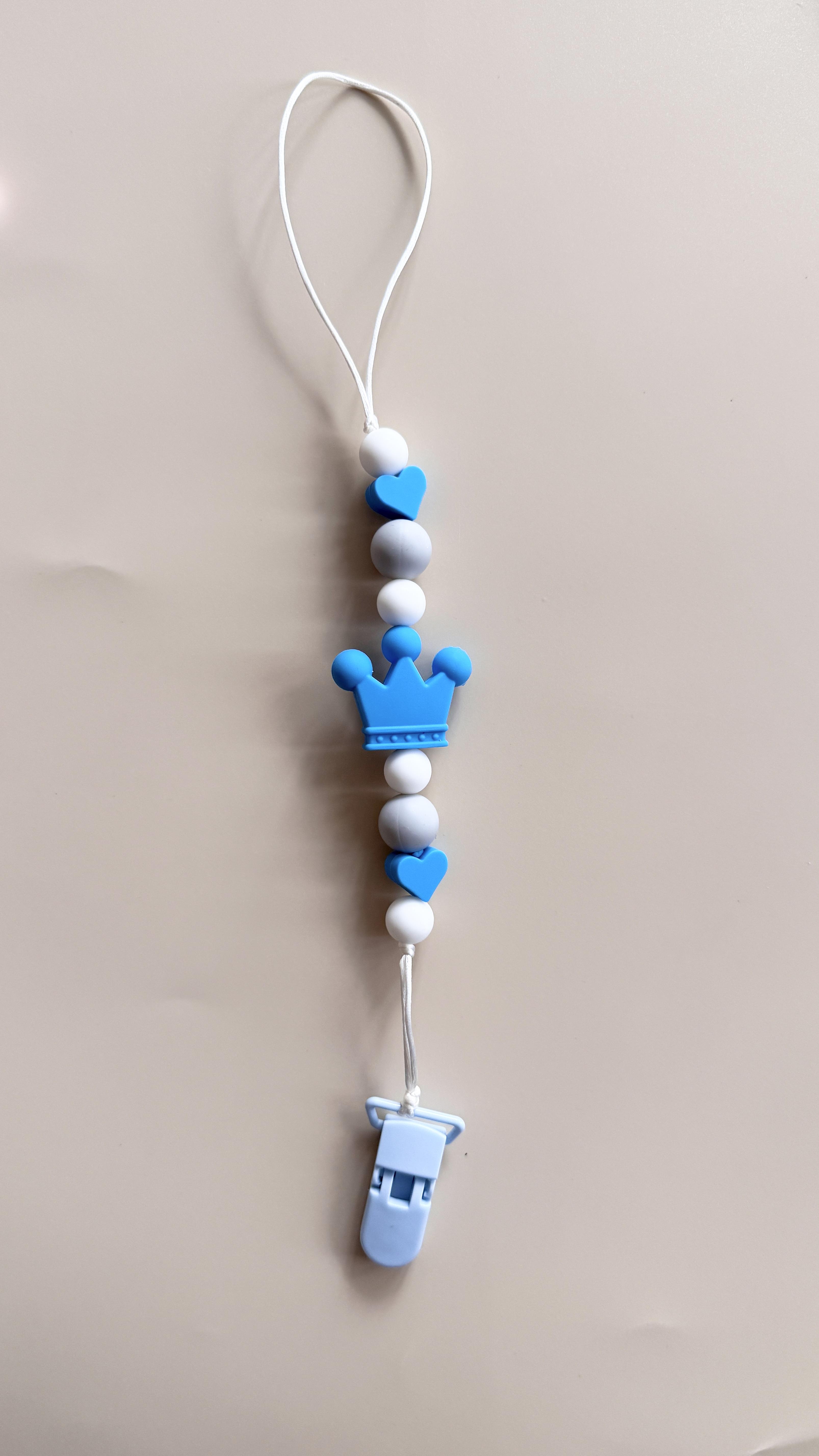 Тримач для пустушки Mommy Bag Корона Блакитно-молочний (143981) - фото 2 Тримач для пустушки Mommy Bag Корона Блакитно-молочний (143981) - фото 2