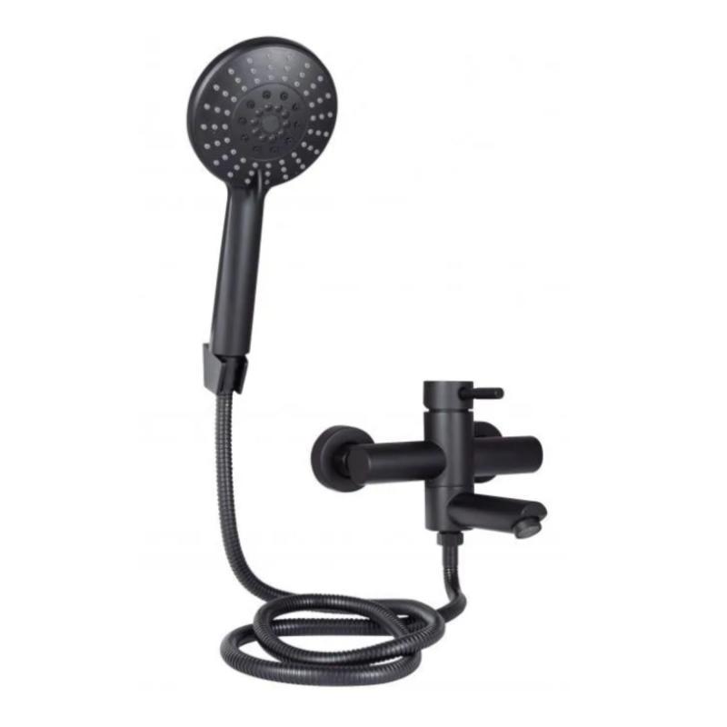 Смеситель для ванны с душевым гарнитуром Lidz Aria 006 k35 LDARI006BLA43369 с поворотным изливом Black (SD00049492)