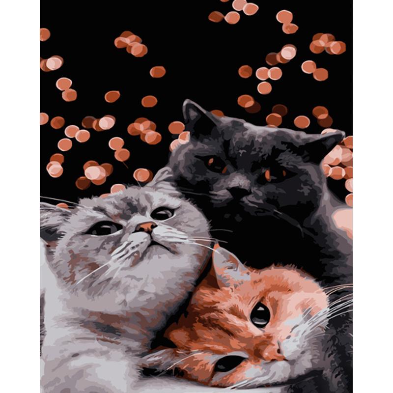 Картина по номерам Strateg Премиум Трио британцев 40x50 см (GS1289)