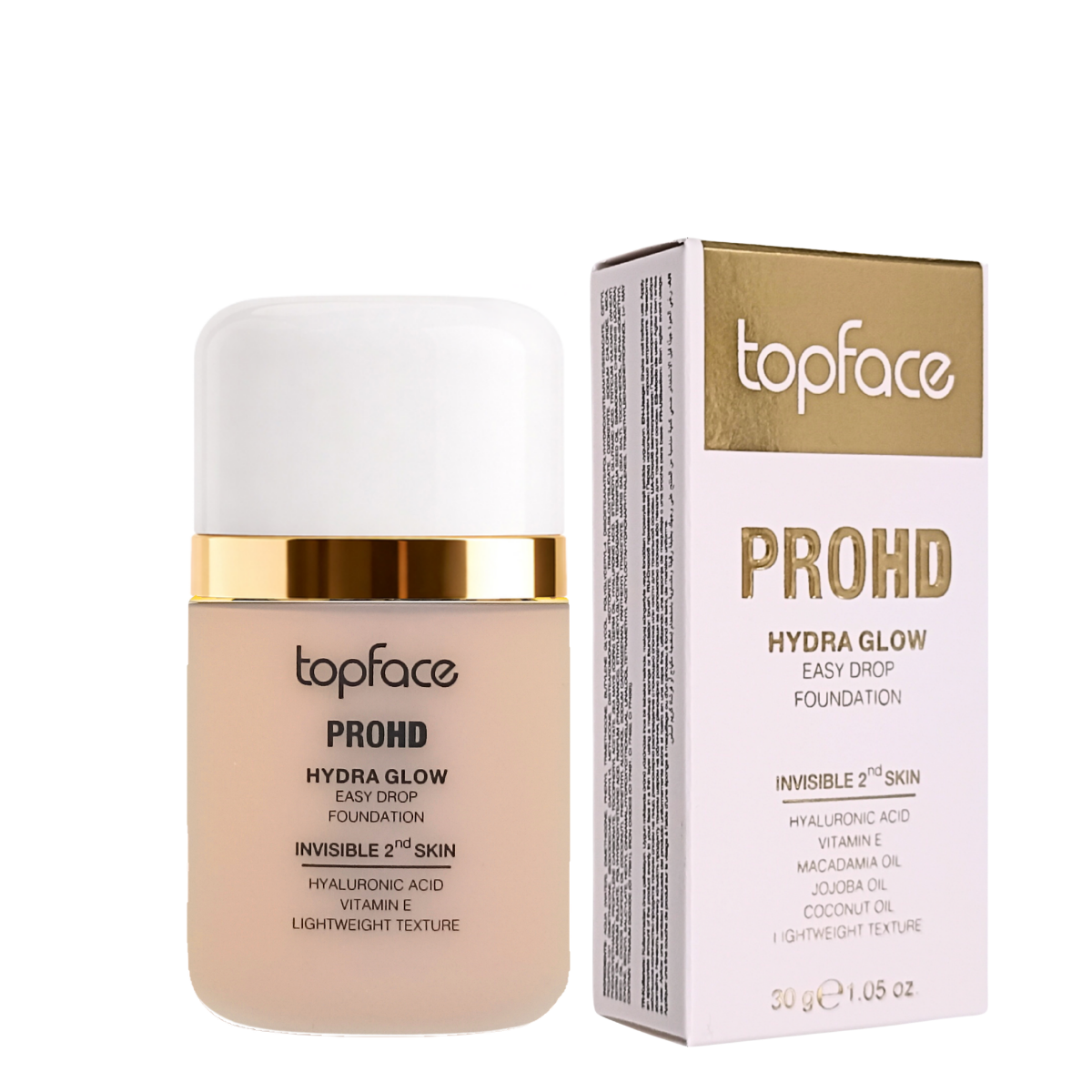 Тональная основа жидкая Topface PROHD Hydra Glow Easy DropPT477 07 Warm Amber 07 Warm Amber 30 мл Золотисто-бежевый