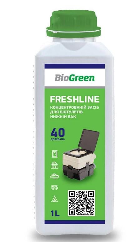 Средство для биотуалетов BioGree Freshline в нижний бак 1 л