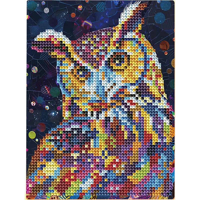 Алмазная мозаика Brushme Сова с мольбертом 17х22,5 см (DM3005)