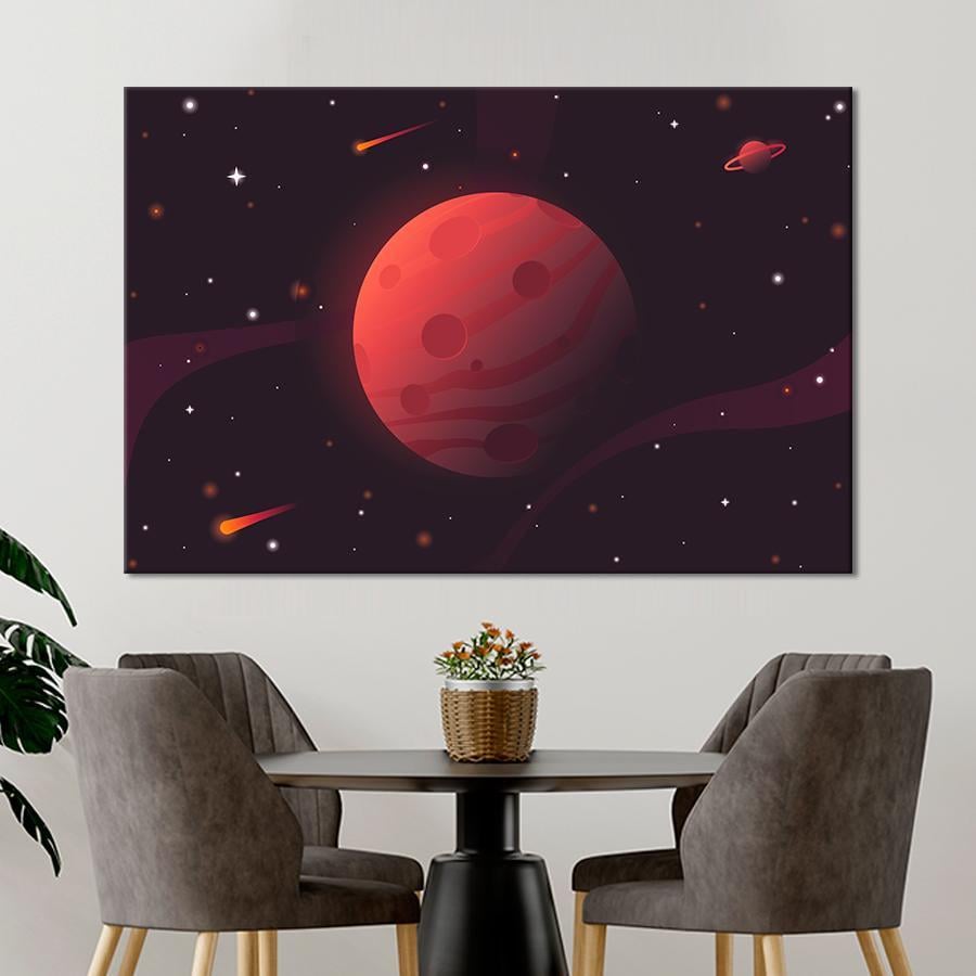 Картина на холсте Красная планета в космосе 80x54 см (V218-1_L) Картина на холсте Красная планета в космосе 80x54 см (V218-1_L)