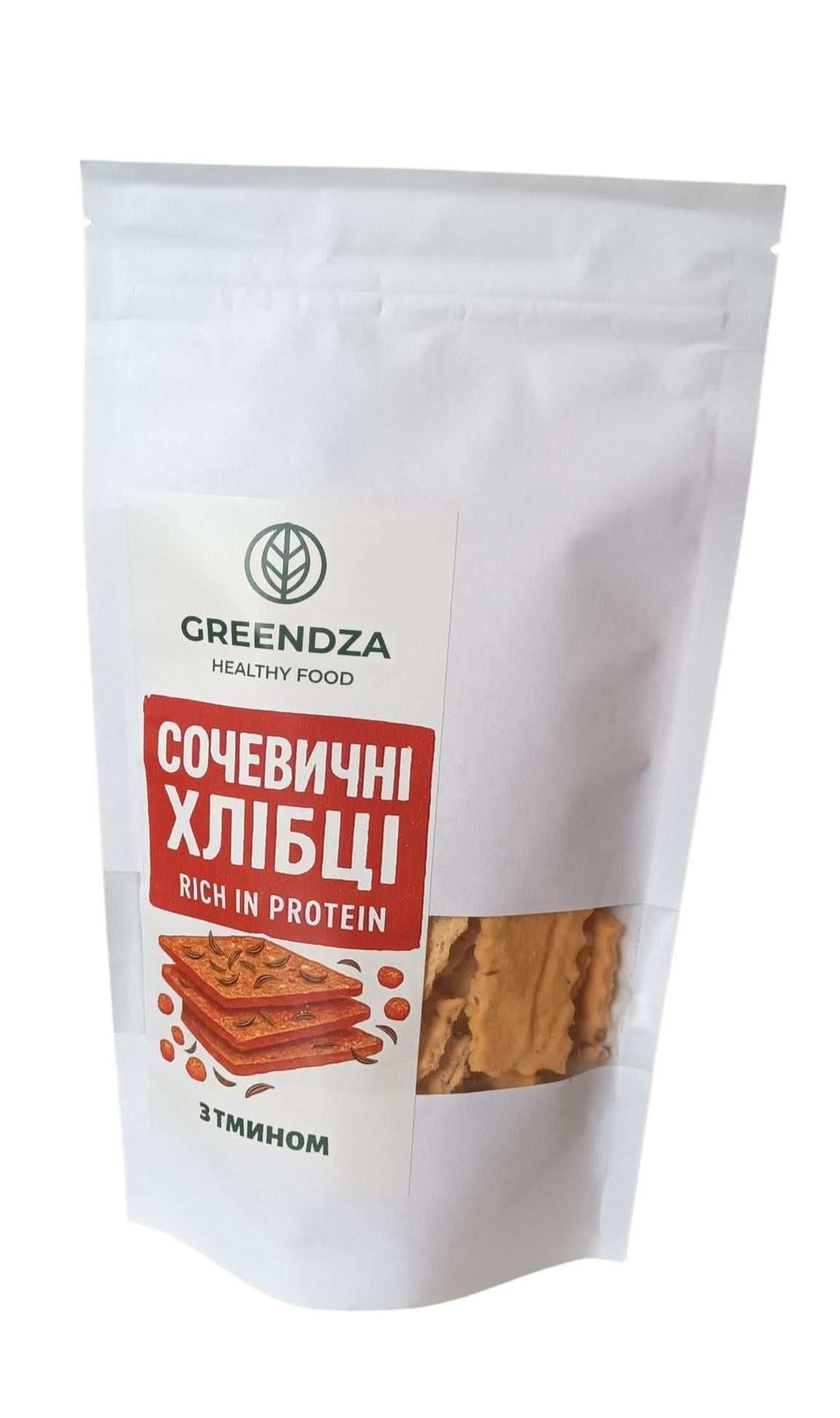 Сочевичні хлібці з тміном ТМ Greendza 100 г
