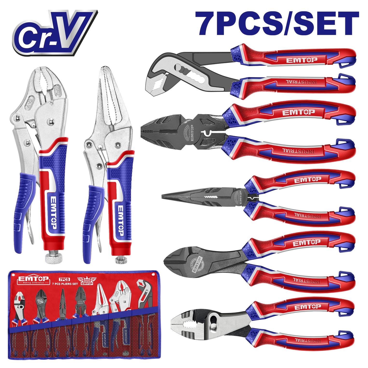 Набор шарнирно-губцевого инструмента EMTOP EOS23055 7 шт. - фото 6