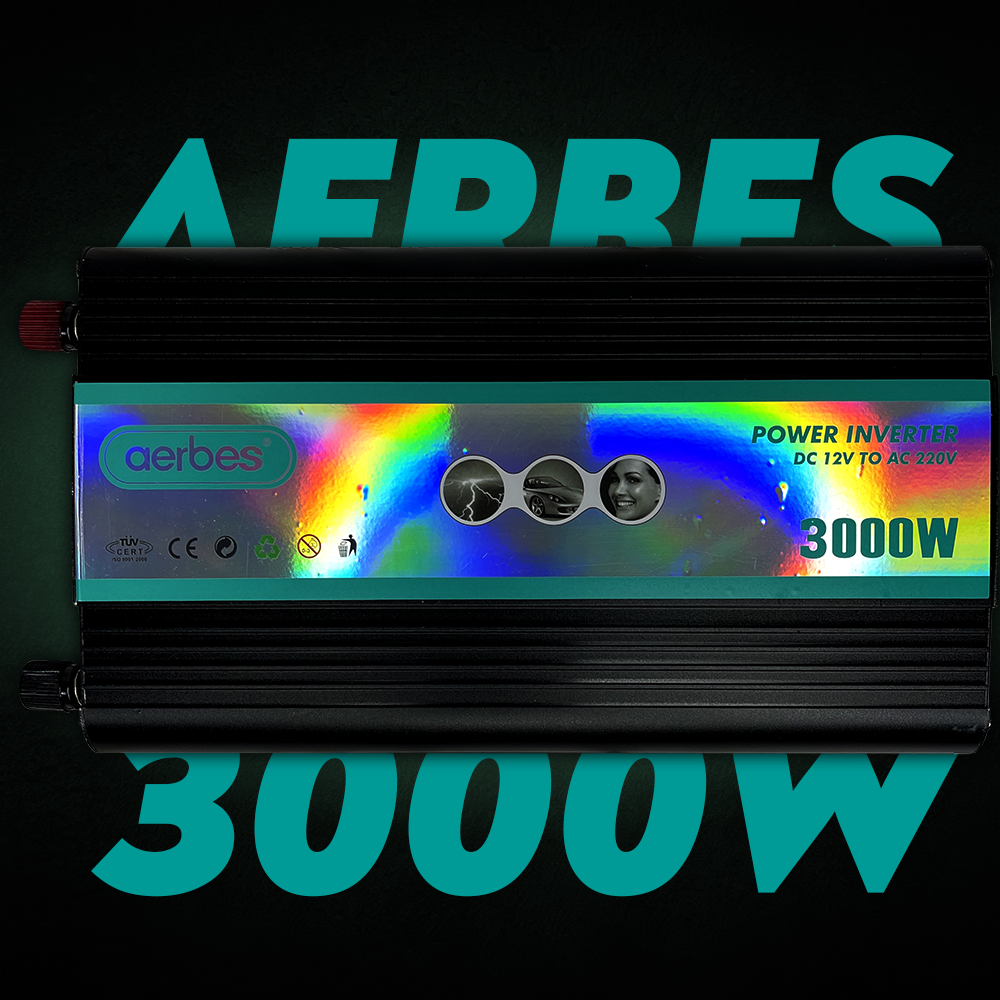 Автомобильный инвертор Aerbes AB-Q016 с модифицированным синусом 3000 Ватт 3000 W (123) - фото 2