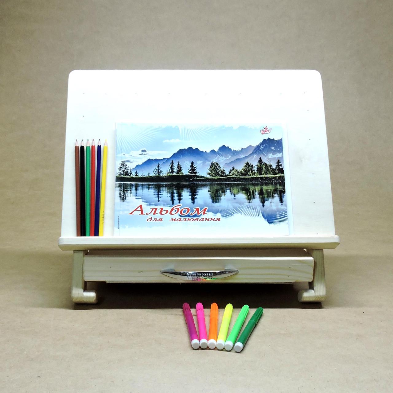 Мольберт из дерева Матисс А3 настольный раскладной (МЛБ-000302) - фото 2 Мольберт из дерева Матисс А3 настольный раскладной (МЛБ-000302) - фото 2