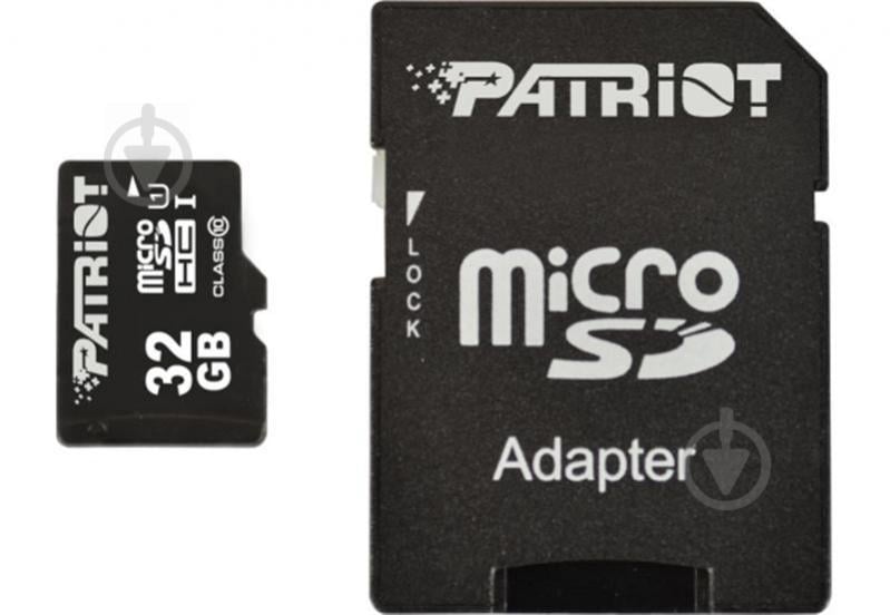 Карта пам'яті MicroSDHC 32GB UHS-I Class 10 Patriot LX + SD-adapter (PSF32GMCSDHC10)