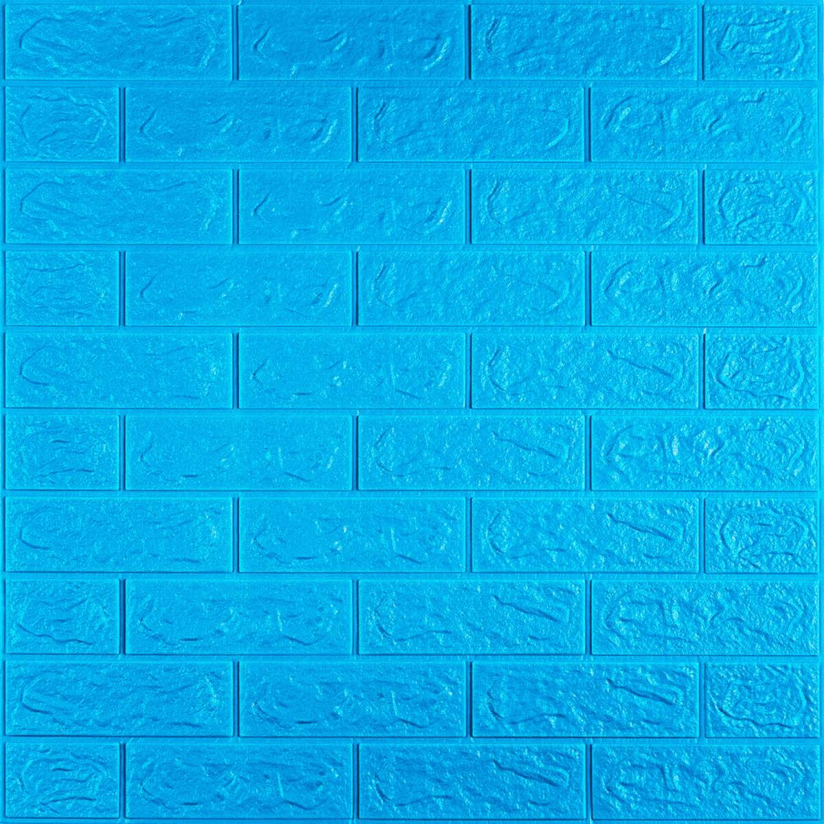 3D-панель самоклеящаяся под кирпич 700х770х5 мм Синий (SW-00000154)