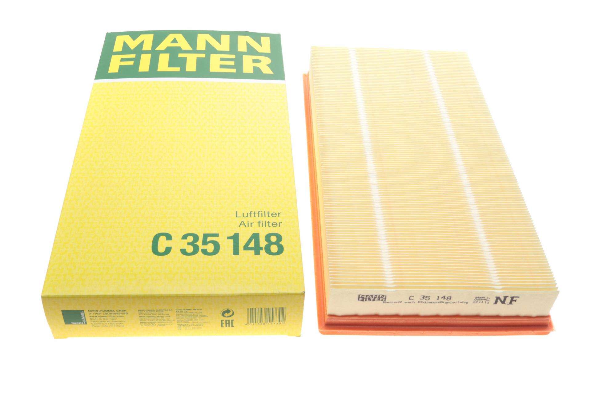 Фильтр воздушный Mann-Filter для Volvo 850 2,0-2,5/2,5TDI 92-97/C70 2,0-2,5 20V 97-05/S70/V70 2,0-2,5/2,5TDI 97-00 (C 35 148)
