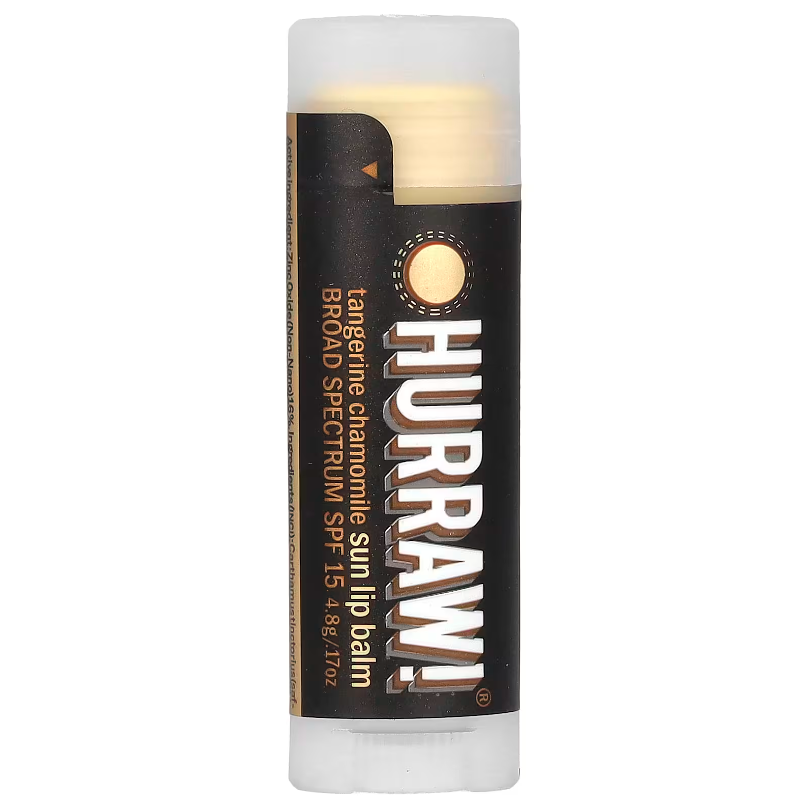 Бальзам для губ Солнцезащитный Hurraw! Lip Balm SPF 15 мандарин и ромашка 4,8 г (52945)