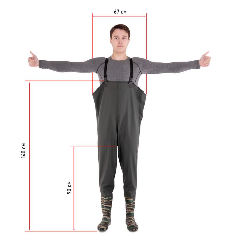 Рибальський напівкомбінезон SP-Sport TY-142 р. 43 Оливковий - фото 3