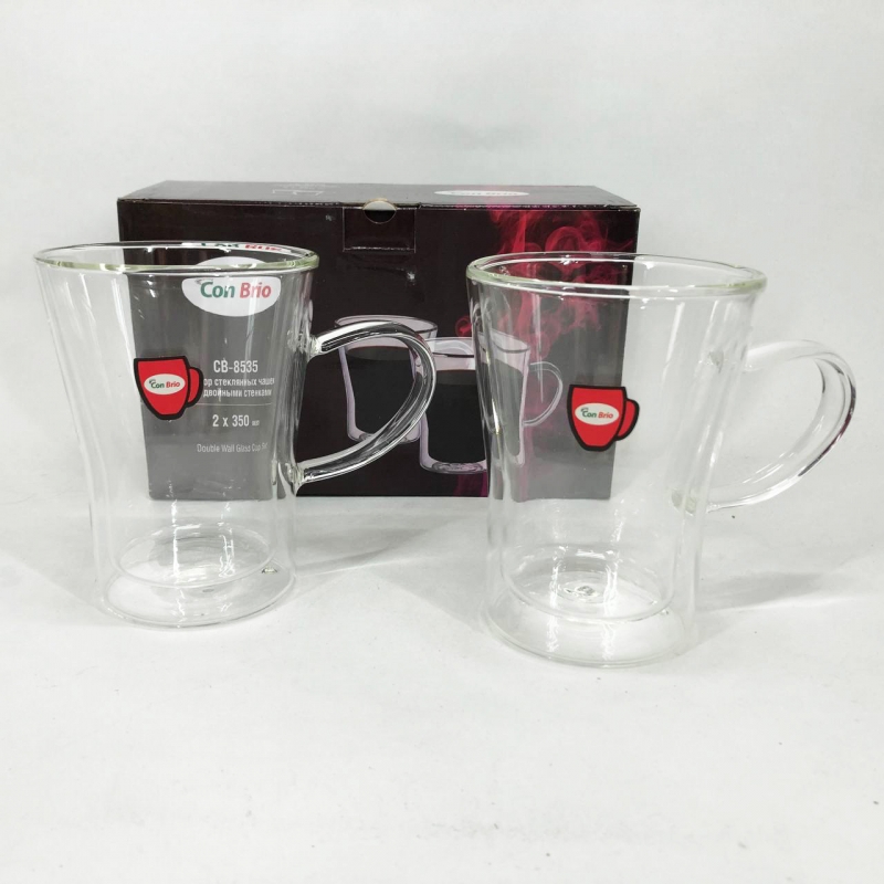 Чашки Con Brio CB-8535-2 скляні з подвійним дном 2 шт. 350 мл (tf5106) - фото 7 Чашки Con Brio CB-8535-2 скляні з подвійним дном 2 шт. 350 мл (tf5106) - фото 7
