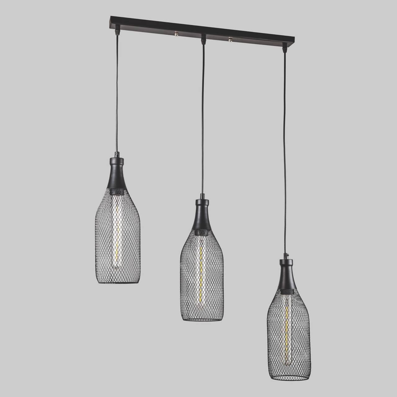 Люстра Бутылочки Черный (907-003F-3 BK (500) Люстра Бутылочки Черный (907-003F-3 BK (500)