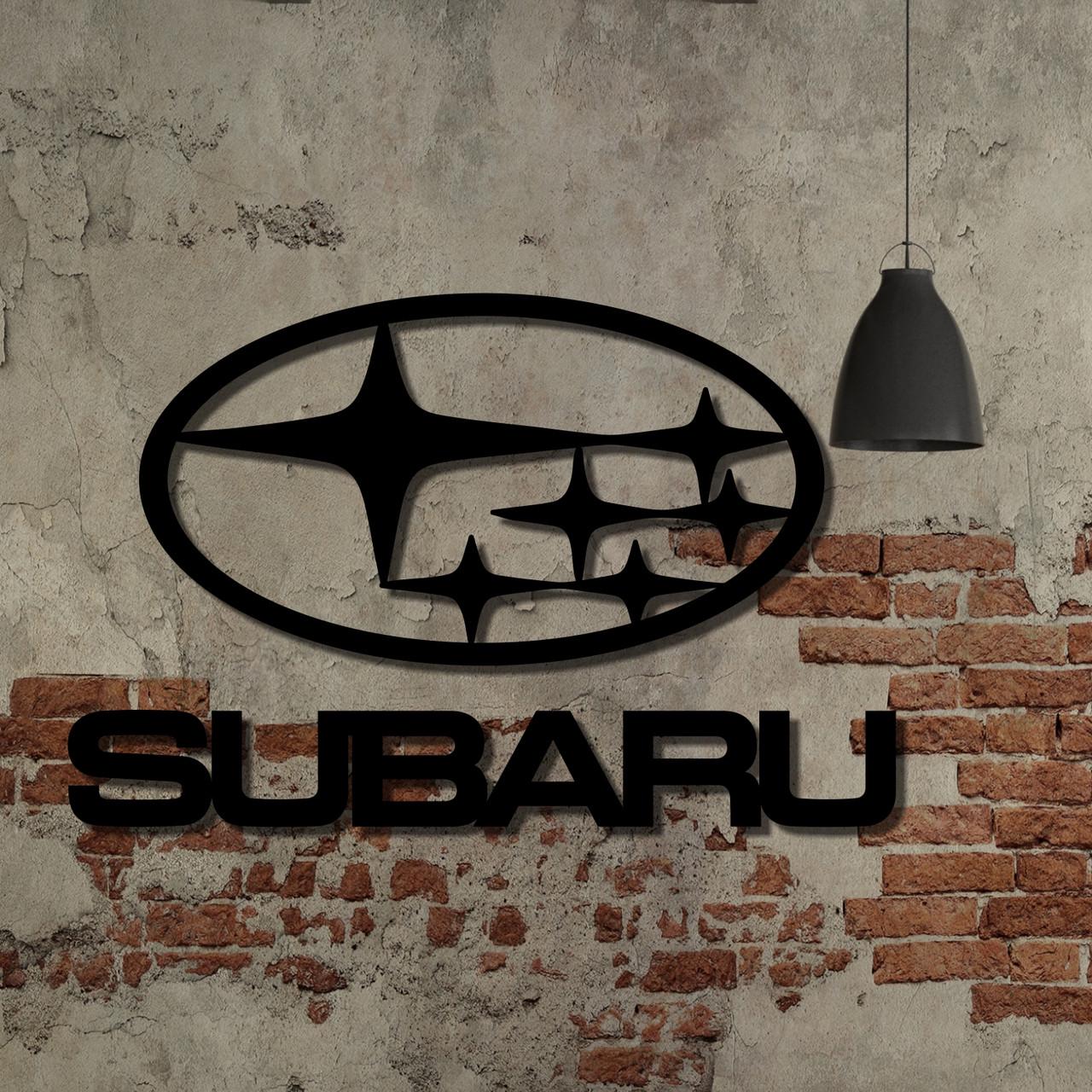 Декор настенный Subaru деревянный