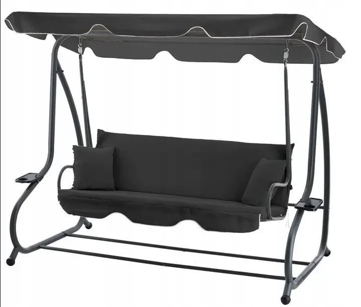 Садова гойдалка Garden Line KRE3101 210x120x170 см 3-місна Антрацит (KRE3101) Садова гойдалка Garden Line KRE3101 210x120x170 см 3-місна Антрацит (KRE3101)
