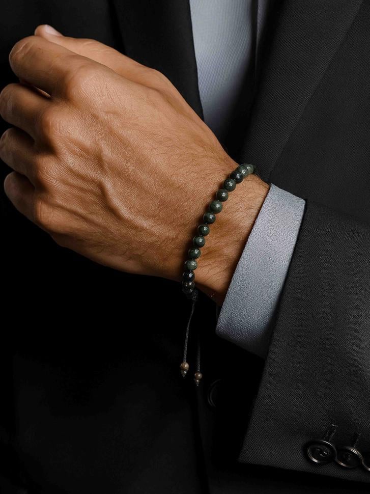 Браслет мужской Темно-зеленый (5038)