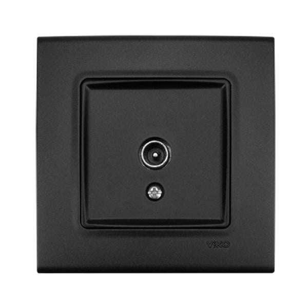 Розетка телевізійна Viko Linnera Life Чорна ніч (90404010)