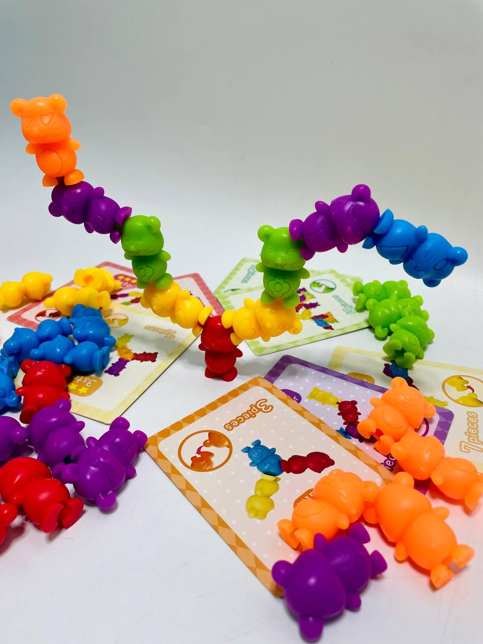 Игра логическая сортер конструктор 98 элементов 6 контейнеров фигурки животных карты с задачами пластиковые и щипцы - фото 4 Игра логическая сортер конструктор 98 элементов 6 контейнеров фигурки животных карты с задачами пластиковые и щипцы - фото 4