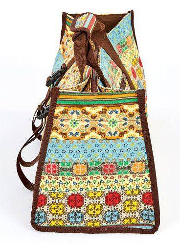 Сумка для фитнеса и йоги FI-6971 Бежево-голубой (39429003) - фото 2