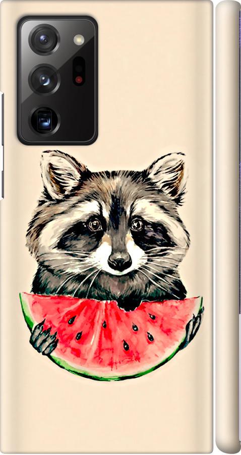 Чехол на Samsung Galaxy Note 20 Ultra Енотик с арбузом (4605m-2051-42517)