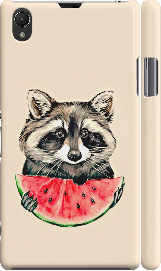 Чохол на Sony Xperia Z1 C6902 Єнотик з кавуном (4605m-38-42517) Чохол на Sony Xperia Z1 C6902 Єнотик з кавуном (4605m-38-42517)