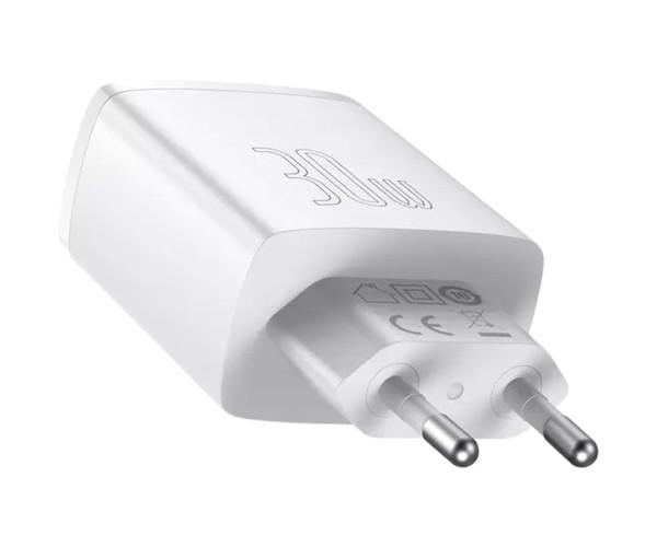 Устройство зарядное сетевое Baseus Compact CCXJ-E02 2USB QC 3.0 Type-C PD 30W White - фото 6