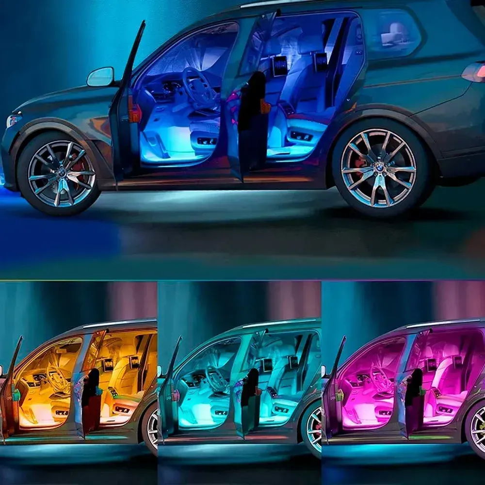 Підсвітка в авто HR-01678 світлодіодна RGB з пультом та світломузикою (ma147) - фото 2 Підсвітка в авто HR-01678 світлодіодна RGB з пультом та світломузикою (ma147) - фото 2