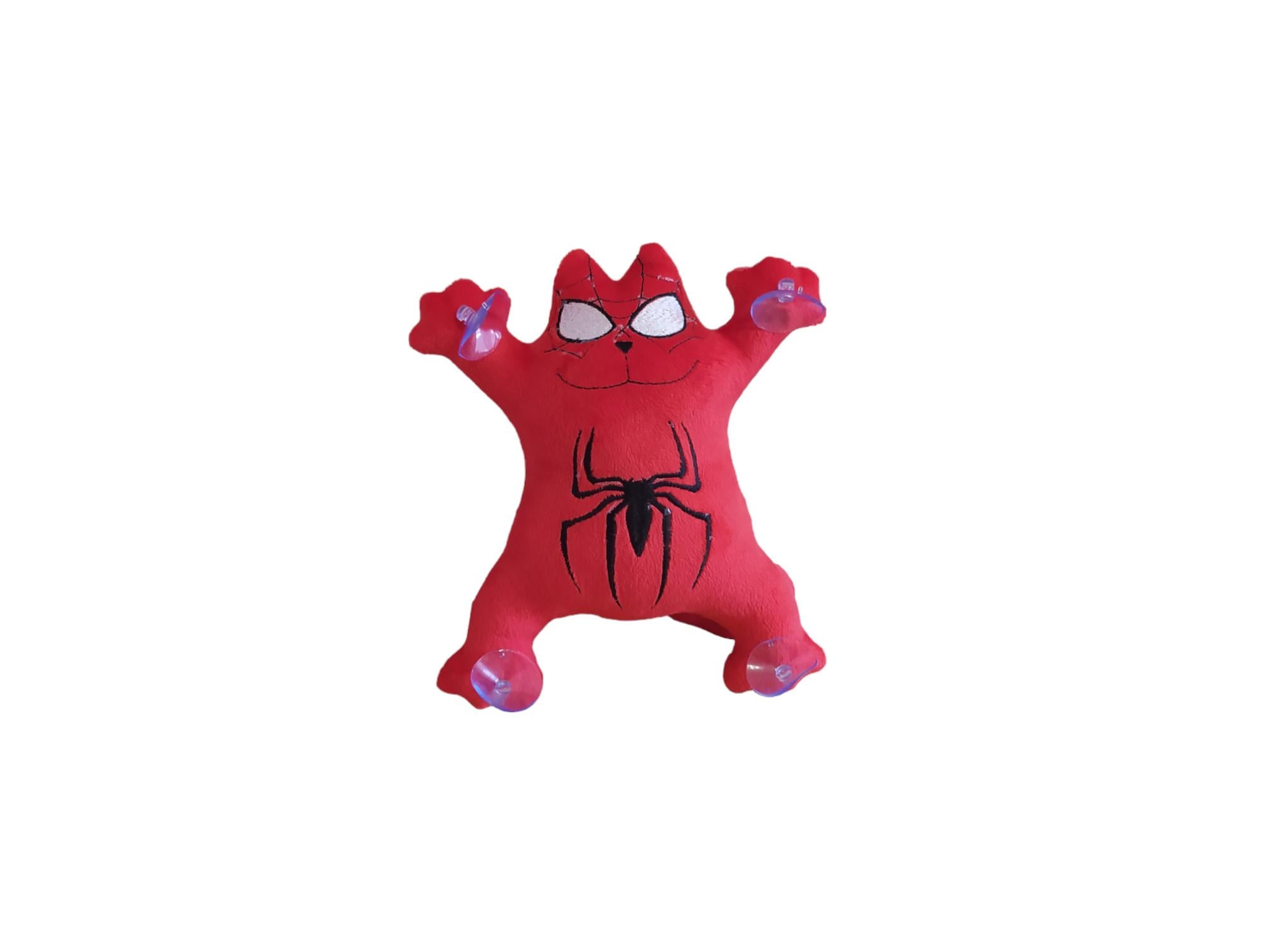 Іграшка в машину кіт Саймона з вишивкою супергероя Людина-павук Червоний (00059)