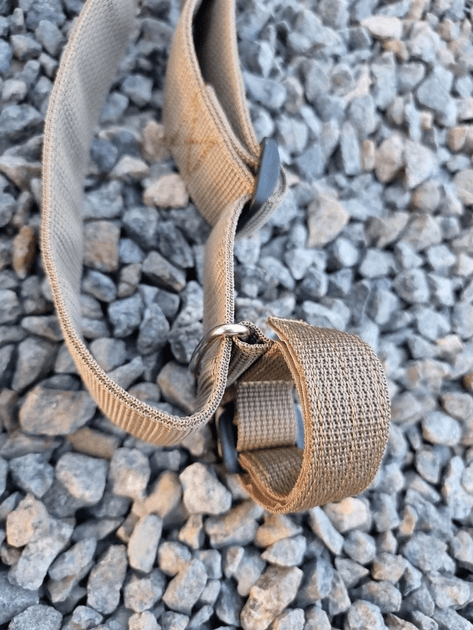 Ремінь триточковий з карабіном та утяжкою Койот (three-point-1-kt) - фото 3 Ремінь триточковий з карабіном та утяжкою Койот (three-point-1-kt) - фото 3