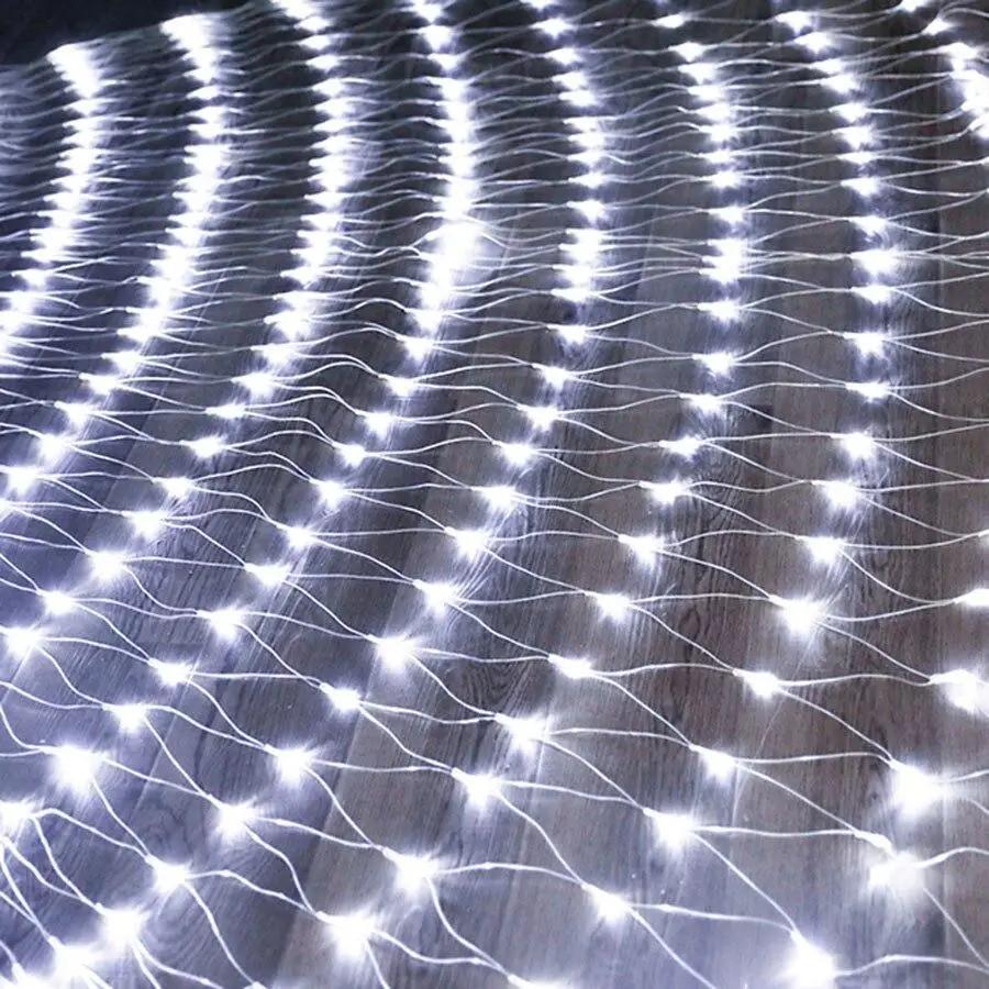 Гирлянда-сетка уличная от сети прозрачный шнур 2х2 м 120LED Белый (1000-RV81W) - фото 3 Гирлянда-сетка уличная от сети прозрачный шнур 2х2 м 120LED Белый (1000-RV81W) - фото 3