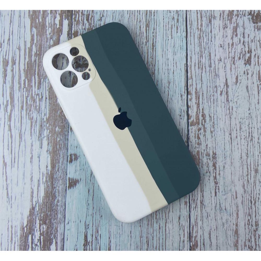 Радужный Чехол Накладка С Закрытой Камерой Rainbow Silicone Case для iPhone 7 Plus/8 Plus Цвет №9