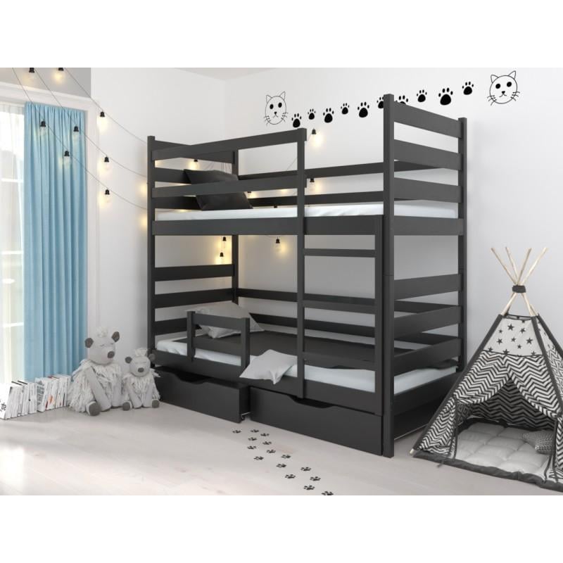 Кровать двухуровневая Luna mebli Амели 70x140 см Венге (43511)