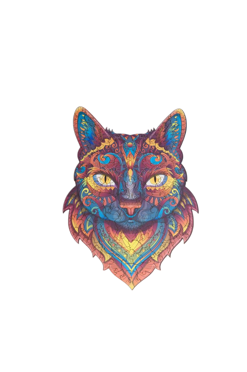 Пазл фигурный Woodgood Загадочная Кошка деревянный А3 (wlcata3wood)