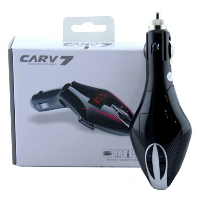 FM трансмиттер автомобильный V7 Black (864855439) - фото 4 FM трансмиттер автомобильный V7 Black (864855439) - фото 4