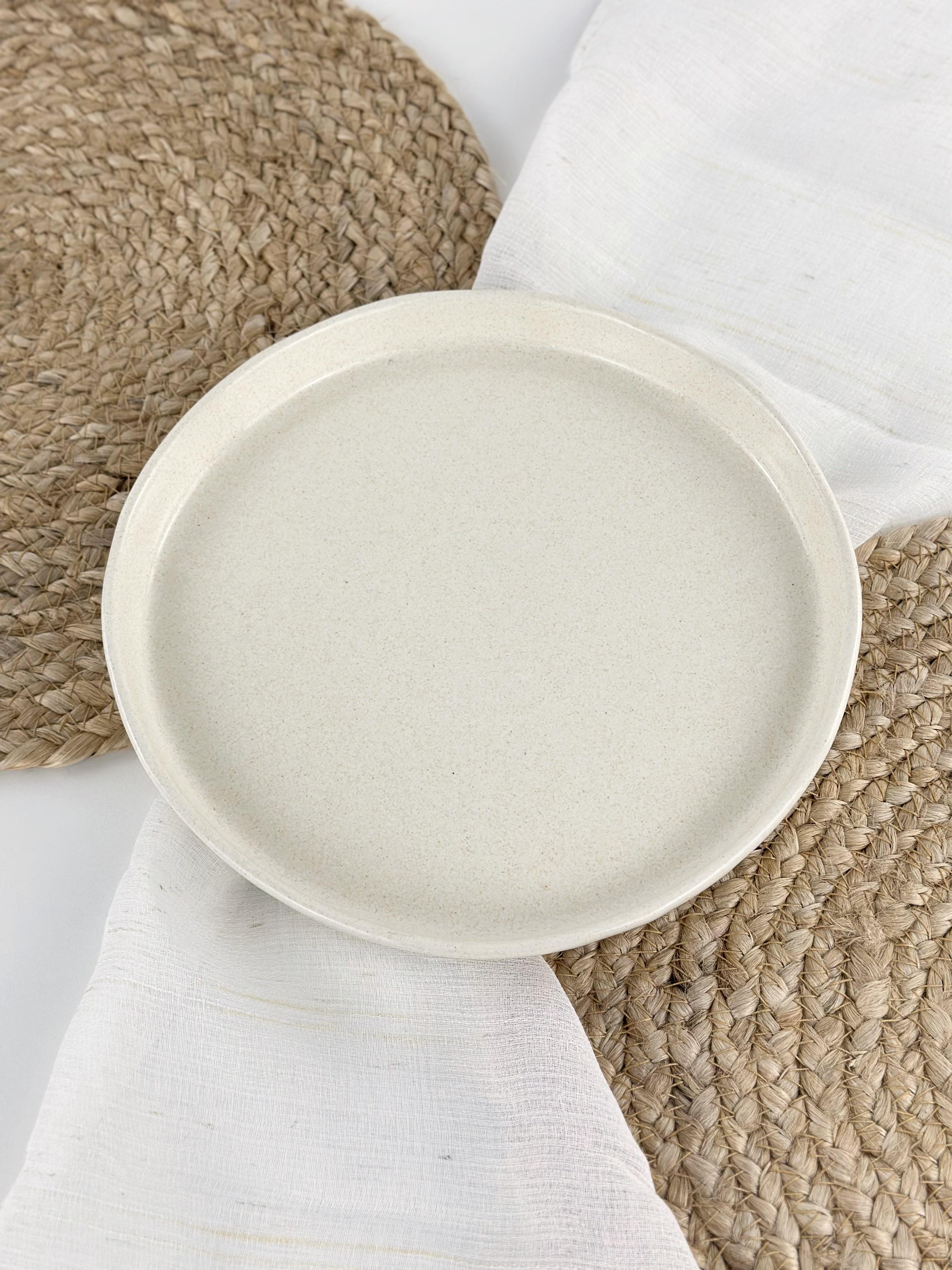 Поднос глиняная Гражда 24 см Белый (17002-15)