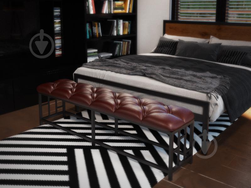 Пуф прикроватный Ренн Tenero 175.5х37х45 см Черный бархат/коричневый (1000002159) Пуф прикроватный Ренн Tenero 175.5х37х45 см Черный бархат/коричневый (1000002159)