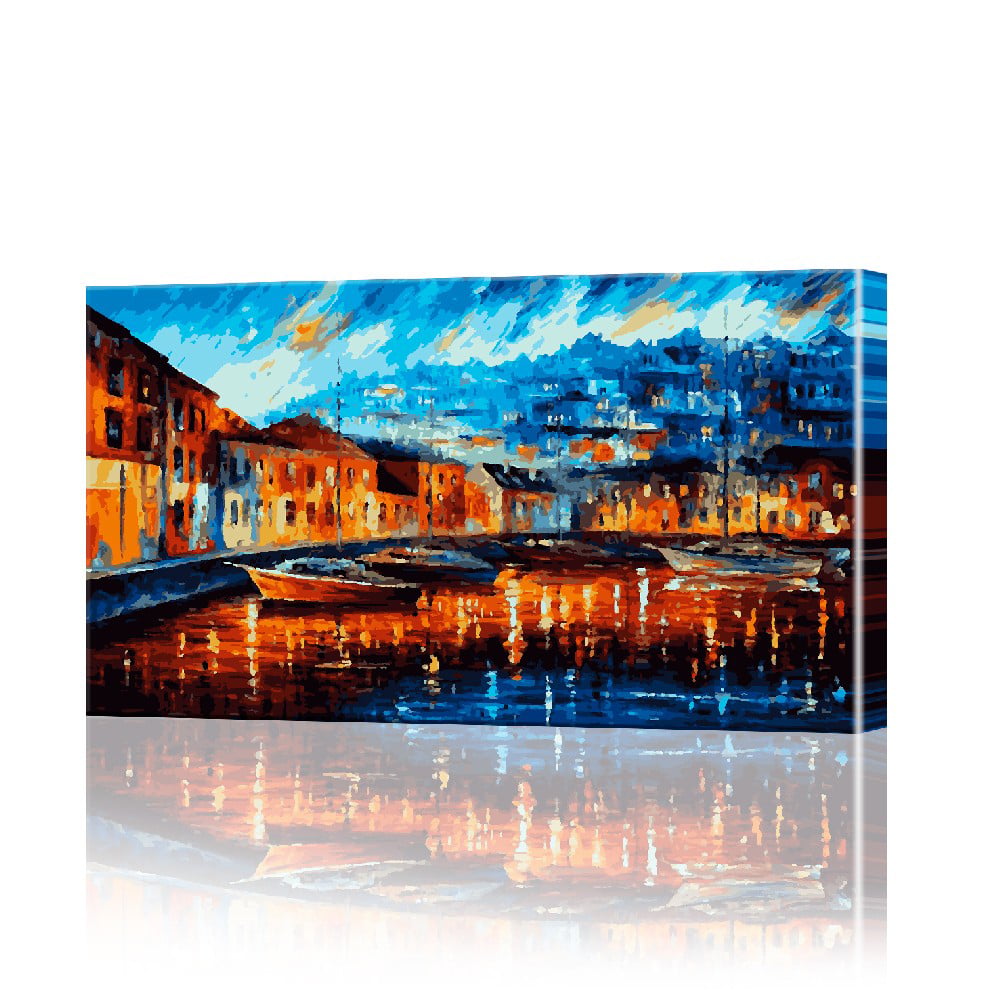 Картина по номерам ArtSale Стоянка яхт PBN0241 40х70 см