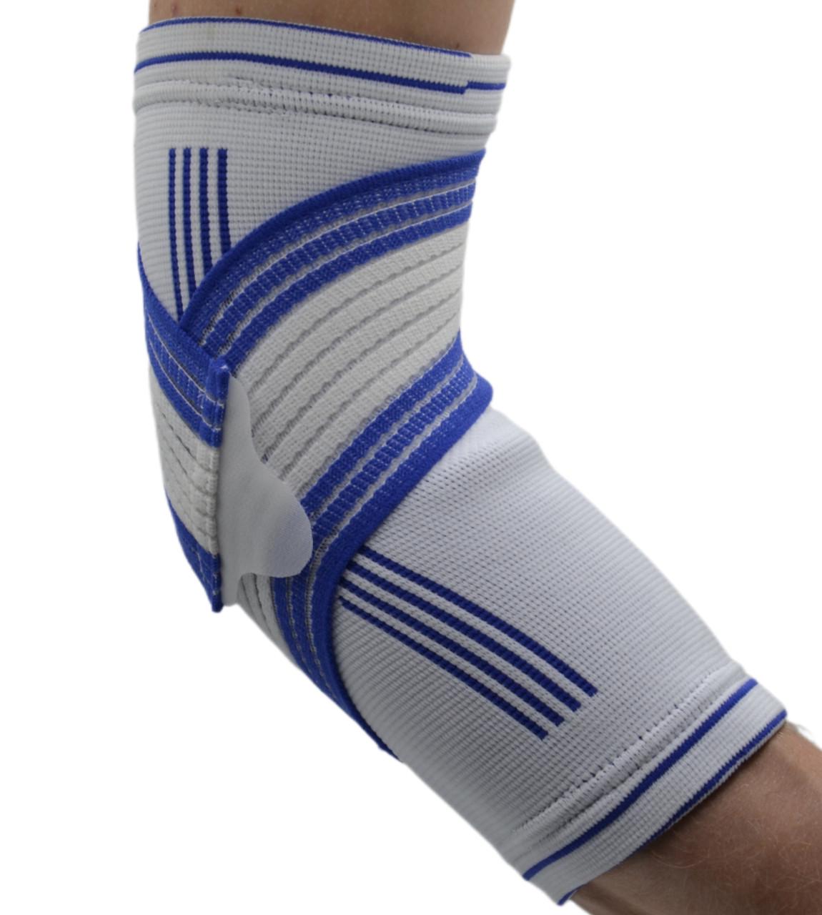Налокітник Power System PS-6007 Elbow Support Pro 1 шт. L/XL White/Blue (27343060) - фото 4 Налокітник Power System PS-6007 Elbow Support Pro 1 шт. L/XL White/Blue (27343060) - фото 4