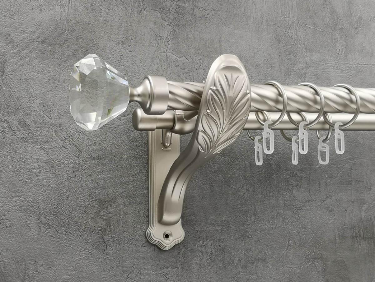 Карниз Quadrum Спектралия витая штанга двойной ретро 25/19 мм 400 см Сатин (272283141)