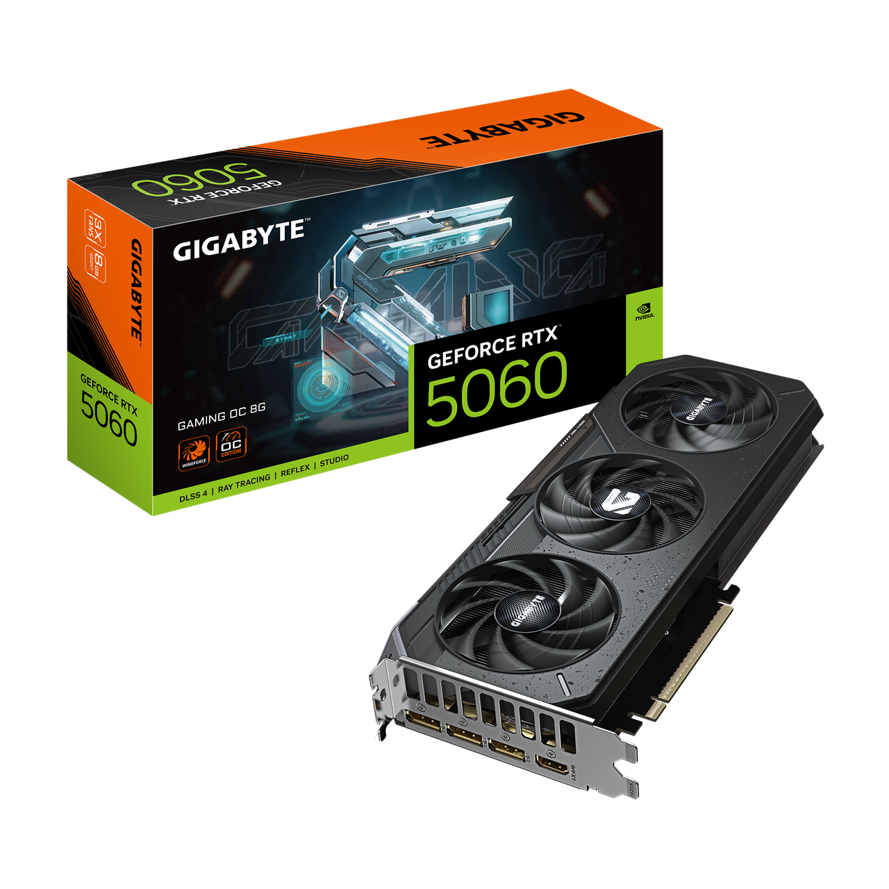 Видеокарта RTX 5060 8GB GDDR7 Gaming OC Gigabyte (GV-N5060GAMING OC-8GD)