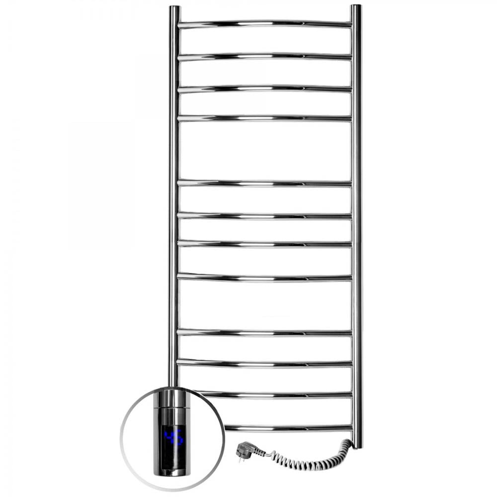 Полотенцесушитель электрический SANTAN лестница Камелия 480х1200 нержавеющая сталь правосторонний с терморегулятором (115909)