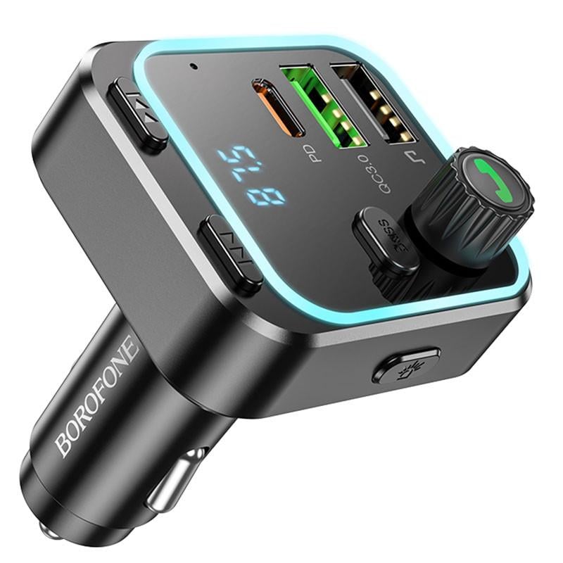 FM-модулятор Borofone BC53 Highway PD20W+QC3.0 Черный (00000067812_1)