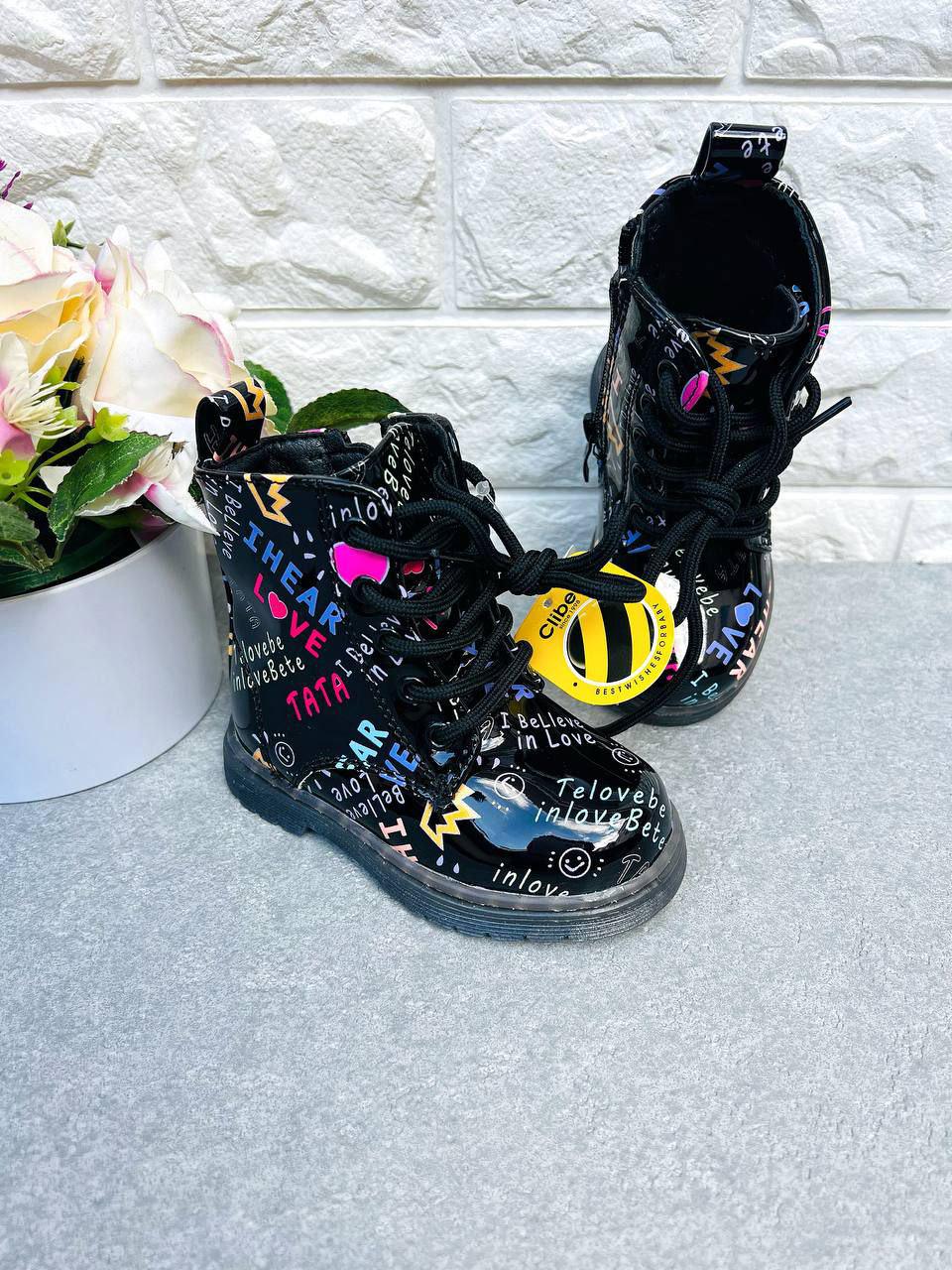 Сапоги для девочки Clibee 1673 р. 25 16,5 см Черный (1673-2)