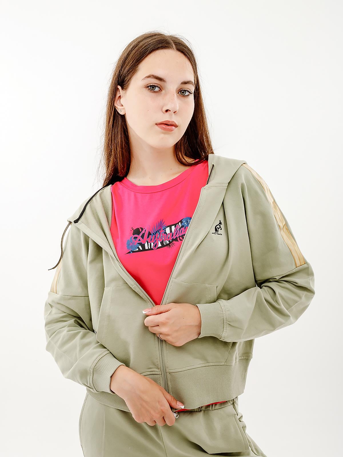 Костюм жіночий Australian GOLD TAPE ELASTIC FLEECE TRACKSUIT 2XL Бежевий (7dLSDTU0073-515 2XL)